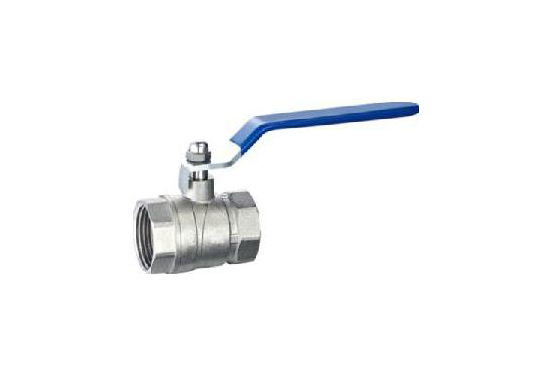 Brass full bore quarter turn ball valve Blue lever, female ends, PN40