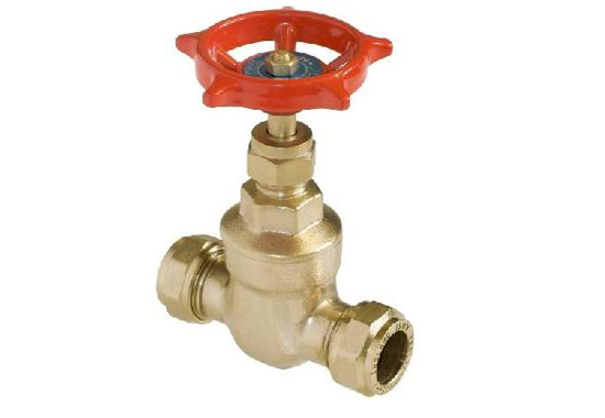 Forged brass full bore gate valve  Compression ends, PN16